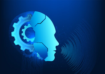 Artificial intelligence that is uttering commands, reflecting Generative AI in creating, controlling, and interacting through intelligent speech. Intelligent systems that communicate and give commands