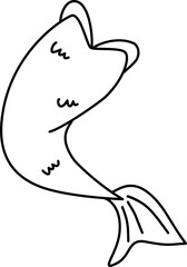 Mermaid tail outline