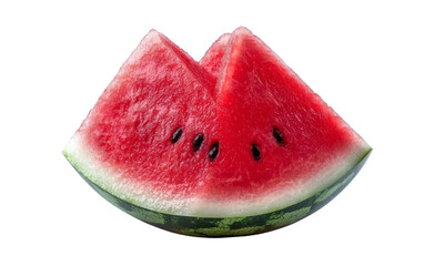 watermelon slice - juicy summer fruit on white background