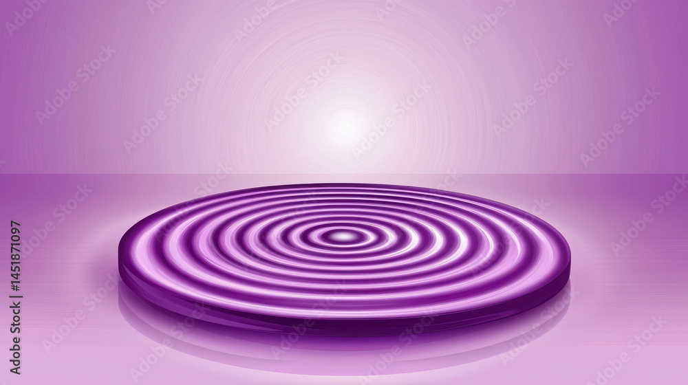 Poster abstract purple ripple effect on smooth surface with subtle light reflection and gradient background