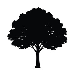 big tree silhouette vector with rich details and 7