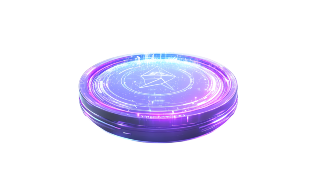 Floating crypto airdrop reward tracker dashboard, isolated, PNG format, transparent background. Varient 5