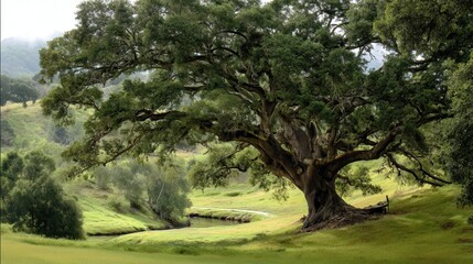 Fototapeta premium The sturdy oak tree has stood the test of time for centuries