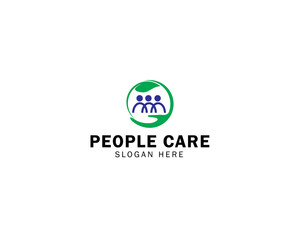 People care logo creative design people plus sign symbol medical clinic hand sign symbol