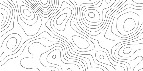 Ocean topographic line map with curvy wave isolines vector illustration with landscape. Geographical location lines, cartography contour line trails relief texture. Cartography, terrain path concept.