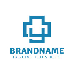 Obraz premium Letter Y Medical Cross Logo, symbolizing health, care, and medical professionalism