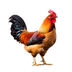 Fototapeta premium standing rooster bird isolated png transparent cutout
