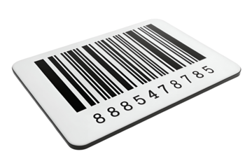 Tag of bar code on transparent background, bar code on transparent background
