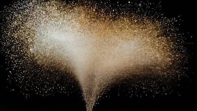Pixie Fairy Dust Particle Burst Reveal Black Background