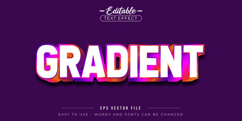 Shiny gradient text, editable text effect. © text