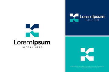 Letter K initial logo concept. Architecture business logo vector design template