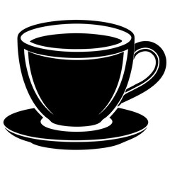 Coffee up vector silhouette template