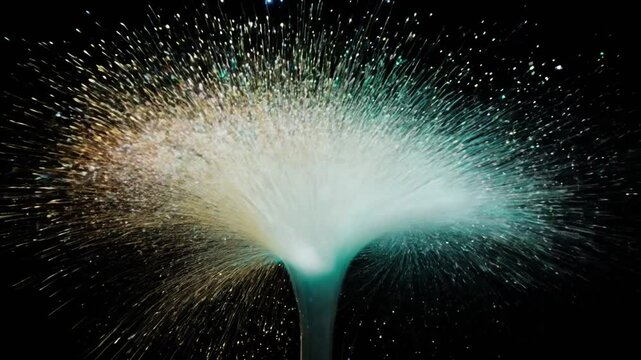 Pixie Fairy Dust Particle Burst Reveal Black Background