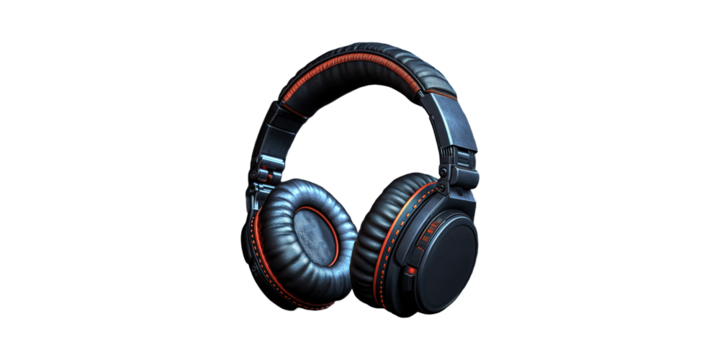 High-Quality Over-Ear Headphones With Cushioned Earpads. Premium Audio Experience For Music Lovers Isolated On Transparent Background