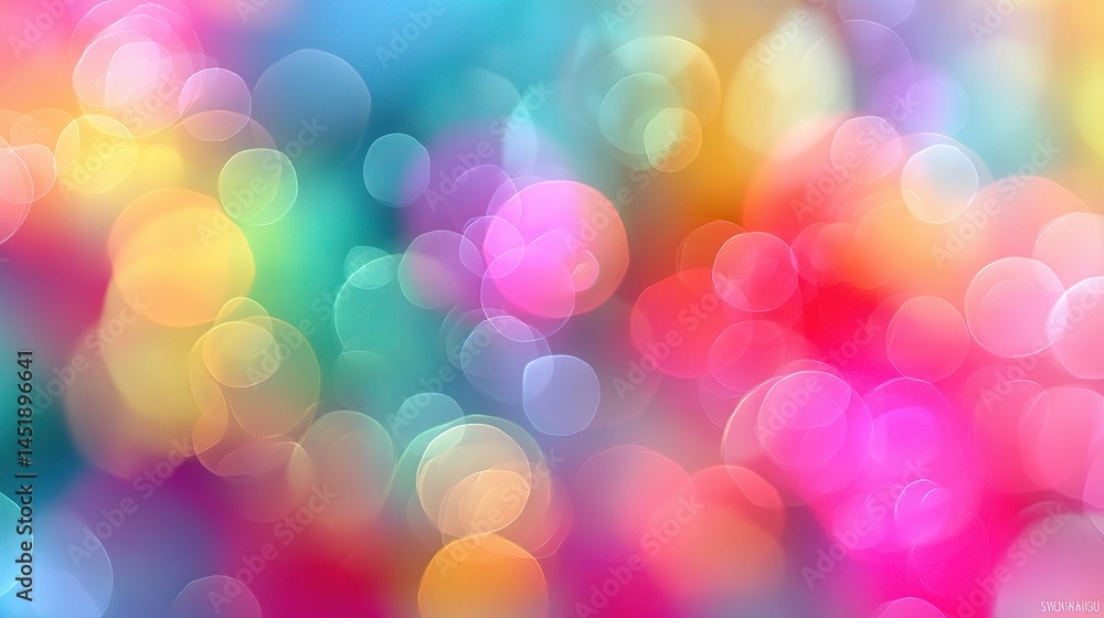 Aufkleber vibrant multicolored abstract bokeh background for creative use