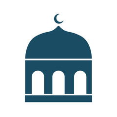 Islamic Mosque svg cut file. Isolated vector illustration.