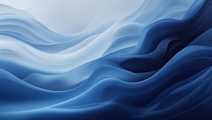 Fototapeta premium Monochromatic gradient of blue tones from sky blue to navy creating a serene and calm atmosphere for digital design