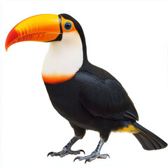 Fototapeta premium toucan, animal, illustration, background, nature, bird, beak, jungle, exotic, tucan, wildlife, colorful, zoo, feather