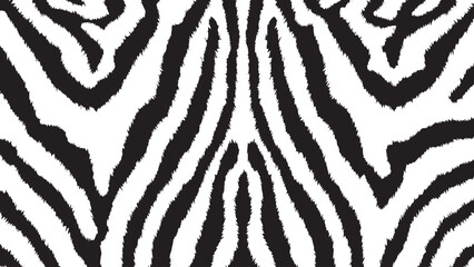 Seamless Zebra Pattern Design – Vector Illustration, Zebra skin close-up texture flat lay background, Abstract Seamless Zebra Skin Pattern Background