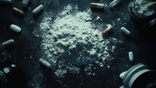Dark Shadows of Addiction: Powdered Despair
