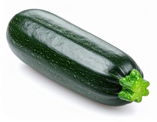 Fresh Green Zucchini Isolated On White Background