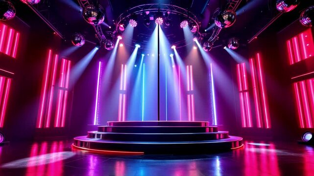 Concert stage with lights