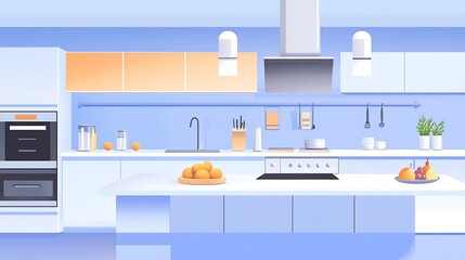 Modern kitchen interior design.