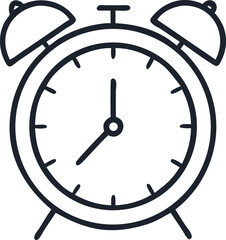 alarm clock isolated on white