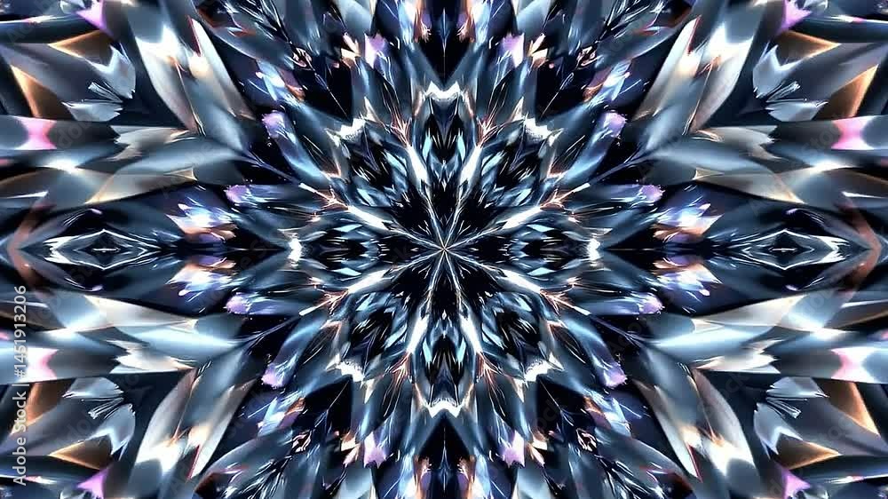 Poster dynamic kaleidoscope pattern digital art creation abstract design vibrant colors close-up view visua