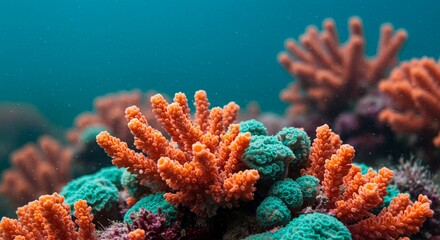 Obraz premium Colorful Coral in Ocean Environment