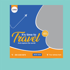 Explore the World Facebook and Instagram Posts For Travel Agency