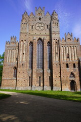 Fototapeta premium The Gothic Chorin Monastery (from 1258) is a former Cistercian abbey near the town of Chorin about six kilometers north of Eberswalde in the Barnim district of Brandenburg, Germany.