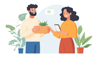 New customer holding a smartphone while receiving a personalized offer notification (2)