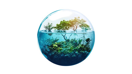 Floating ESG compliance analytics tool for corporations, isolated, PNG format, transparent background. Varient 2