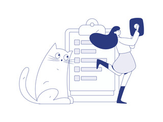 Invite friends to conduct questionnaire flat vector concept operation hand drawn illustration
