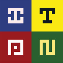 Fototapeta premium Squre Single Letter Letter Mark Logo Design