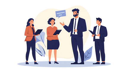 Sales manager conducting training on prospecting techniques for team members (2)