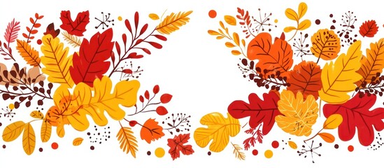 Cheerful autumn leaf frame with vivid colors perfect for seasonal celebrations