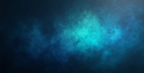 Abstract black and blue and turquoise gradient noisy grain background texture