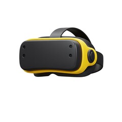 Naklejka premium Yellow-black virtual reality headset