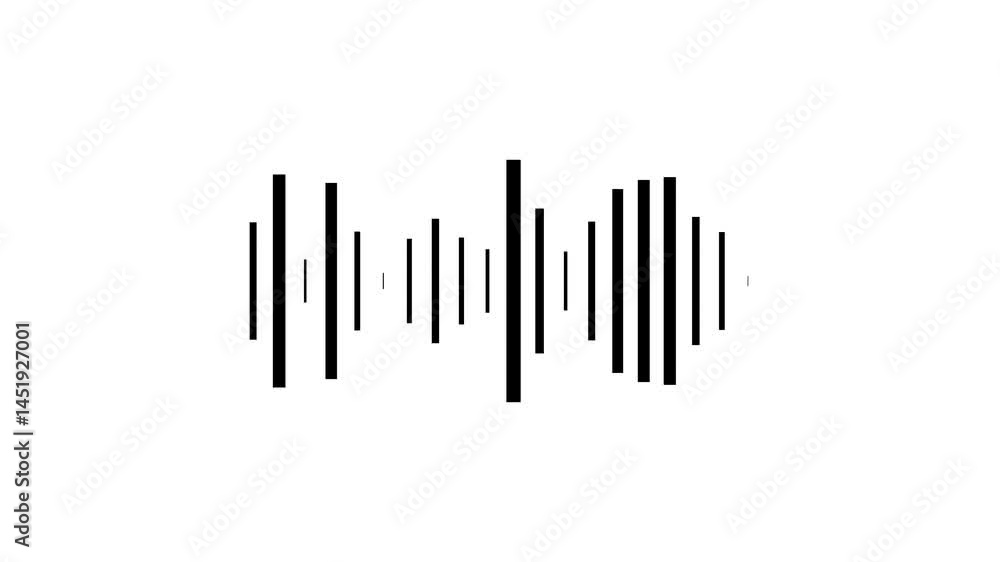 Poster dynamic equalizer visual effect, abstract sound waves, digital simple equalizer (sound wave), on iso