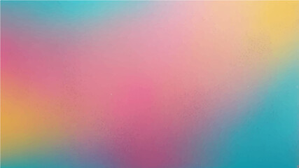 Obraz premium Abstract pink, yellow and turquoise gradient noisy grain background texture