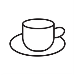 water glass icon set, Glass of water and water drop line icon. vector illustration on white background