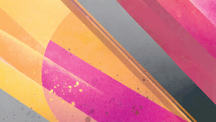 A watercolor artwork features a vibrant explosion of orange, pink, and purple hues on a white textured, Fauvist background featuring bold colors 