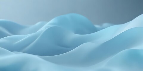 Obraz premium Dreamy light blue abstract, soft gradient flow, tranquil, airy