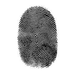 Fingerprint on transparent background PNG Generative AI