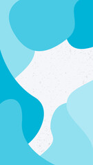 Dynamic liquid flat design background in blue color.  Vector illustration. Suitable for web design, posters, social media post and decoration.