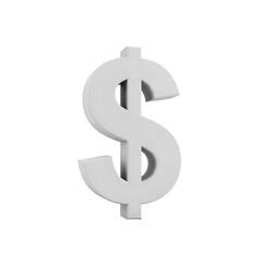 Obraz premium 3D currency image on white background