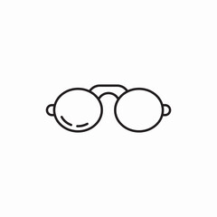 Classic optical glasses icon vector sign