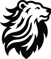Obraz premium Stylized Bear Silhouette Symbol